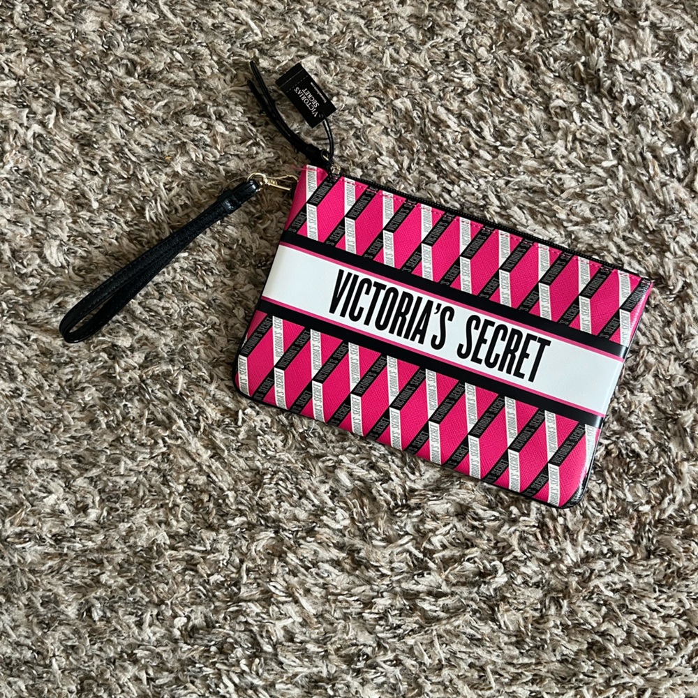 Victoria's Secret Pink and Black Wristlet